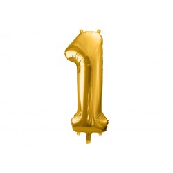 Balon foliowy Cyfra "1", 86cm, złoty